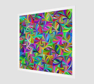 Circular Colorful Geometric Abstract Wall Print aperçu