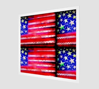 Grunge American Flag Painting preview
