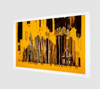 toile Code barre 3 x 2 Jaune Monteal la tour Melannie Bernard preview