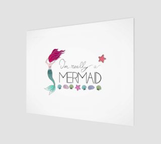 Aperçu de I'm Really a Mermaid Canvas Print - 14"x11"