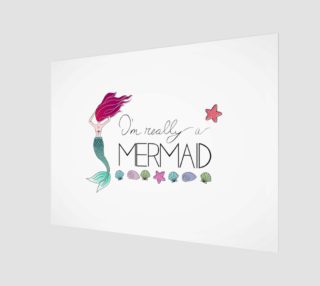 I'm Really a Mermaid Canvas Print - 4:3 preview
