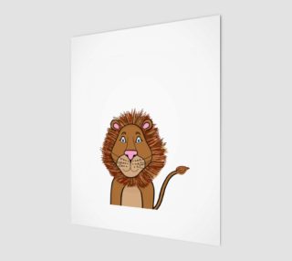 Leo the Lion Wood Print - 8"x10" preview