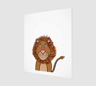 Leo the Lion Wood Print - 20"x24" preview