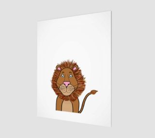 Aperçu de Leo the Lion Wood Print - 11"x14"