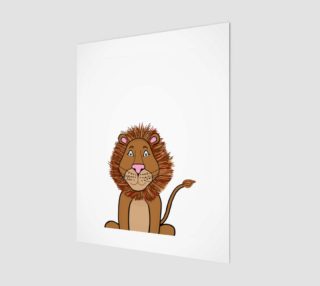 Aperçu de Leo the Lion Canvas Print - 11"x14"