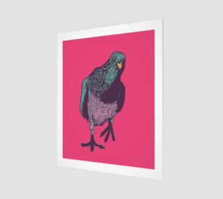 16"x20" Poster - Curious Pigeon in Bright preview