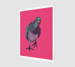 3:4 Poster - Curious Pigeon in Bright preview