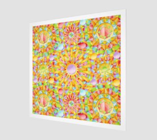Aperçu de Candy Rainbow Mandala Wood Print