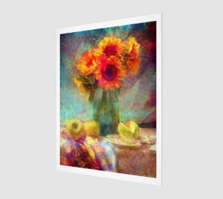 Sunflower still life painting preview