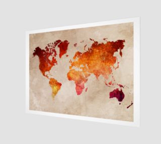 World Map red aperçu