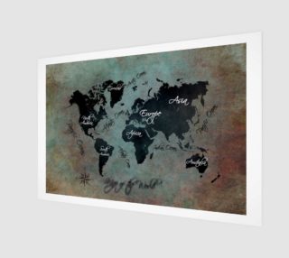 Map of the World art print preview