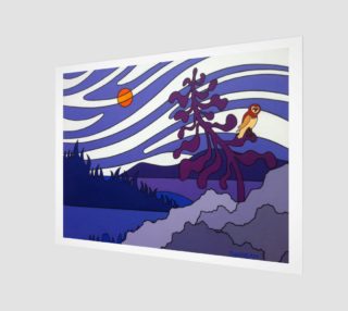 Owl In A Windswept Pine, Purple preview