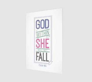 God is within her she will not fall Psalm Bible quote Print preview