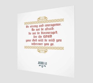 Be Strong and Courageous Bible Quote Print preview