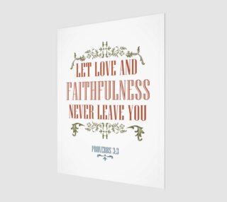 Let Love and Faithfulness Never Leave you Bible quote Print preview