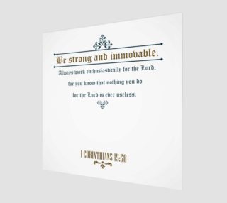 Be Strong and Immovable Bible Quote Corinthians Print preview
