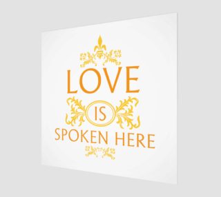 Love is spoken here Print preview
