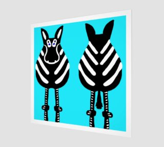 Zebra Both Ends Wall Art 12" x 12" preview