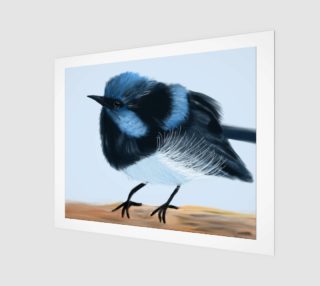 Blue Wren Wall Art 20" x 16" preview