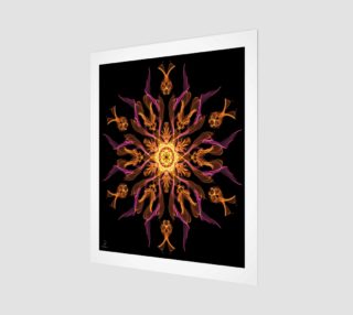 Flame Flower modern art print by Tabz Jones preview