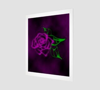 Fractal Rose fantasy art print by Tabz Jones preview
