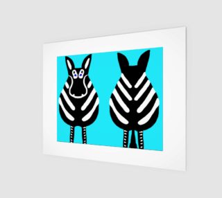 Zebra Both Ends Wall Art 10" x 8" preview