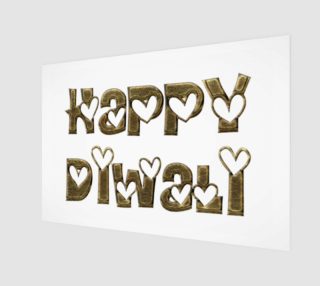Festival of Lights Happy Diwali Greeting Typography Art Print preview