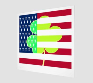 St. Patrick's Day Irish Shamrock Clover American Flag preview