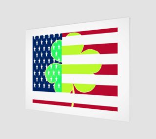 St. Patrick's Day Irish Shamrock Clover American Flag preview