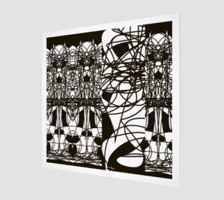 Black and White Lines - Canvas print preview