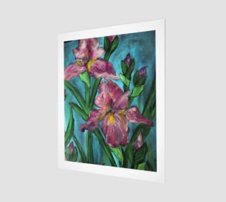 Floral Pink Irises 16 x 20 preview