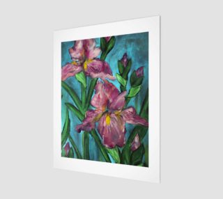 Floral Pink Irises 11 x 14 preview