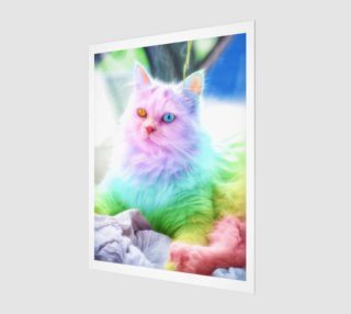 Unicorn Rainbow Cat Wall Art preview
