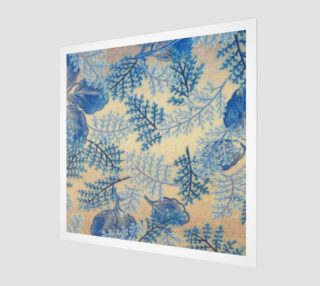 1950s Blue Ferns Fabric Replica Wall Art preview