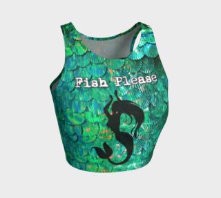 "Fish Please" Mermaid Scale Crop Top preview