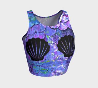 Purple Shell Mermaid Scale Crop Top preview