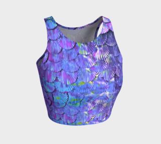 Purple Mermaid Scale Crop Top  preview