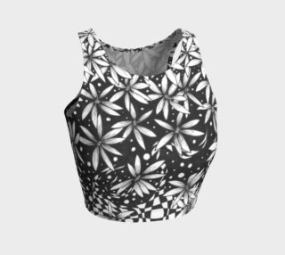 Monochrome Floral and Polka Dot Tankini Top preview