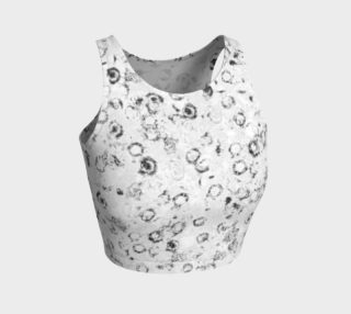 Crop Top - Watercolor Circles - Black and White preview