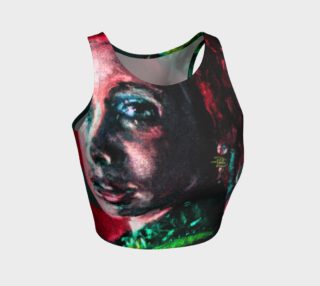 Girl With The Devin Earring Hypnotic-Eye Crop Top  preview