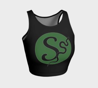 Magic mascots: Snake - athletic crop top black preview