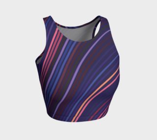 Neon Lines - Indigo Sunset Athletic Crop Top preview