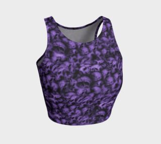 Purple Skulls Gothic Print Cropped Top preview