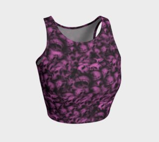 Pink Skulls Gothic Print Crop Top preview