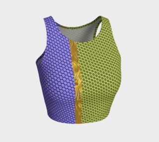 Blue and Yellow Scales Crop Top preview