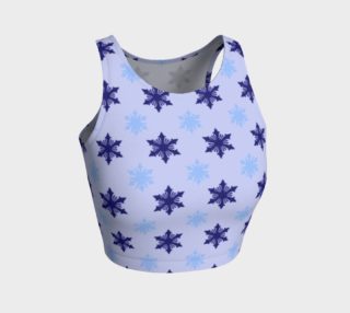 Frosty Snowflakes Crop Top preview