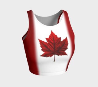 Aperçu de Canada Flag Sports Crop Tops Women's Souvenir Shirts