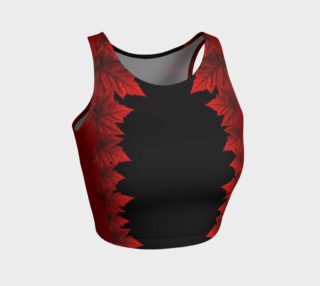 Canada Maple Leaf Sports Crop Top Red Autumn Leaves Shirts preview