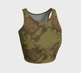 Camouflage Textured Leather Crop Top preview