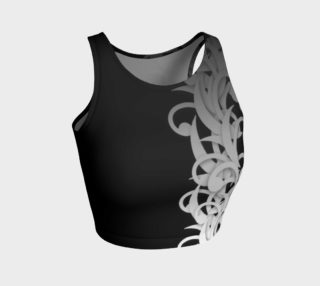 Black and White - Wild Vines Athletic Crop Top preview